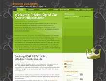 Tablet Screenshot of pensionkrone.de
